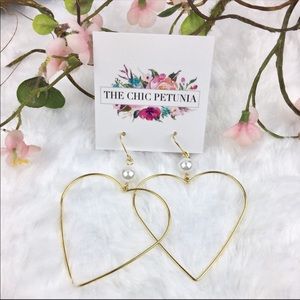 Heart Statement Dangle Earrings